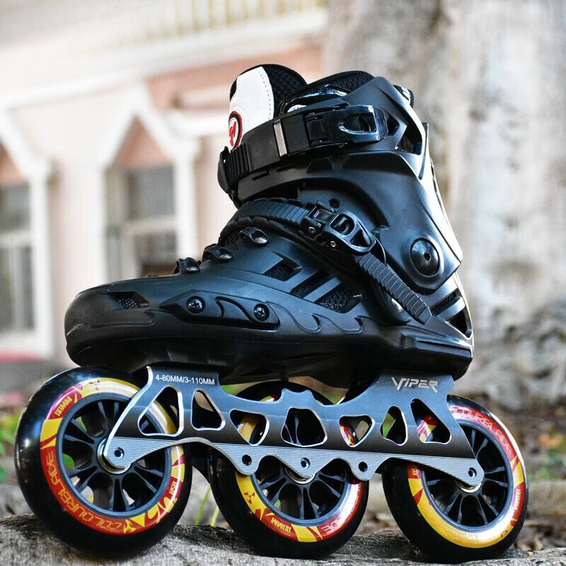 รองเท้าสเก็ต Three WHEEL Roller skates Adult Men's Speed skating Racing Training