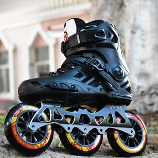 รองเท้าสเก็ต Three WHEEL Roller skates Adult Mens Speed skating Racing Training