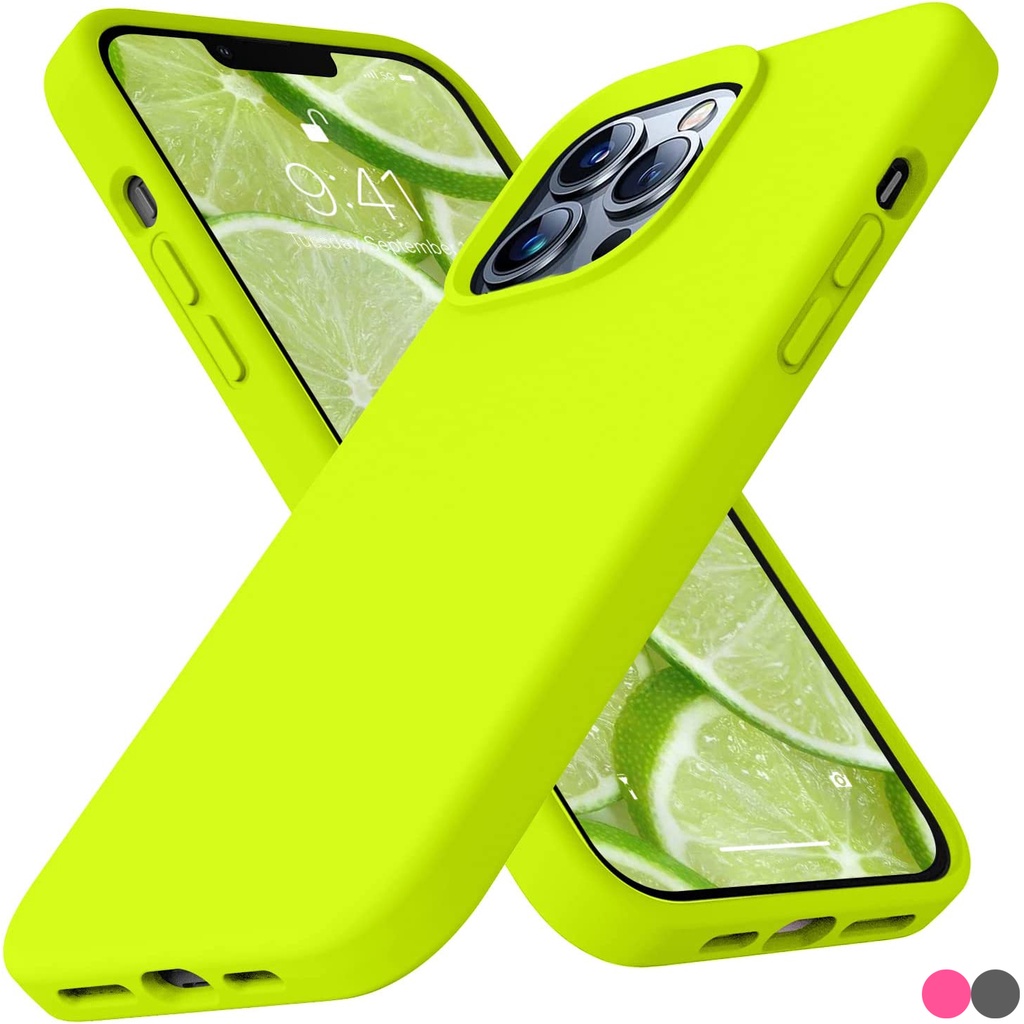 เรืองแสงสีเขียวสําหรับiPhone Air 17 16E 16 15 14 Plus 13 12 11 Pro MaxซิลิโคนเหลวW/นุ่มAnti-Scratchไมโครไฟเบอร์ซับเจลยางFull-Bodyป้องกันกรณี