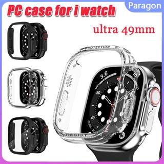 เคส PC แบบใส พร้อมฟิล์มนิรภัย สําหรับ Apple watch series Ultra 49 มม. i watch 8 7 45 มม. 44 มม.