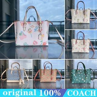 COACH ca142 cb600 c4084 c8217 c8613 molllie Tote 25 กระเป๋าสะพายผู้หญิง/ซิปเดี่ยว/กระเป๋าผู้หญิงหนังวัว/แฟชั่นคลาสสิก