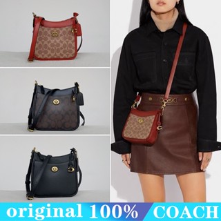 Chaise Crossbody 19 CC390 CC391 หนังแท้ กระเป๋าอานม้าผู้หญิง COAC H กระเป๋าสะพายไหล่คลาสสิก