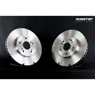 RUNSTOP รันสตอป brake disc จานเบรคหน้า แบบเรียบ ขนาดเดิม 297 HONDA รุ่น CRV 2007  CRV 2013 ปี 2007 2013 ราคาต่อคู่ เบรก