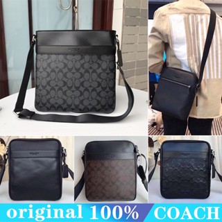 Coach f71877 กระเป๋าสะพายผู้ชาย/กระเป๋านักบิน/กระเป๋าสี่เหลี่ยม/กระเป๋าผู้ชายสำหรับนักธุรกิจ