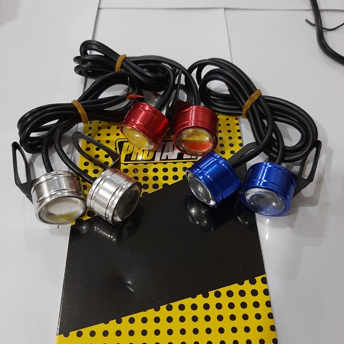 Mata ไฟ Led mini Eagle Eyes Eagle Eyes strobe strobe กระพริบกระจกมหาวิทยาลัย - สีฟ้า