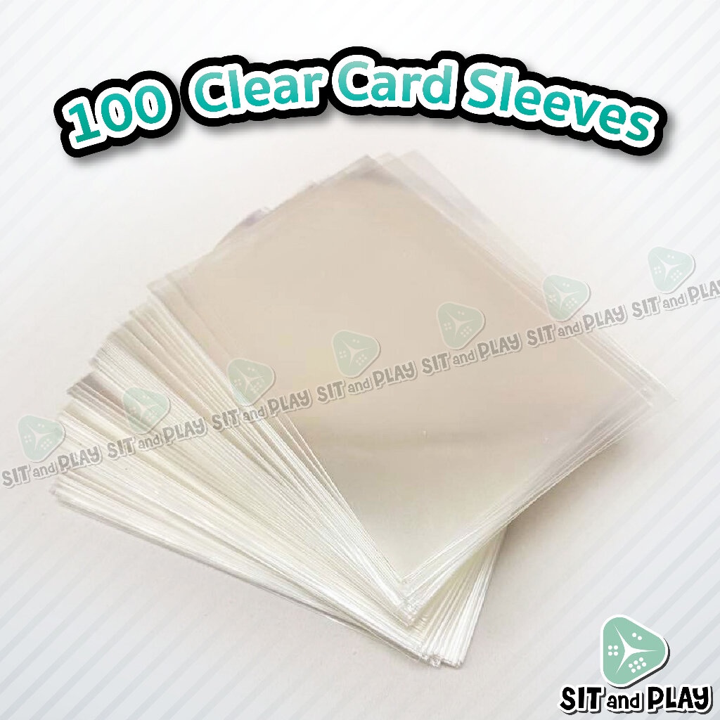 100 Clear Card Sleeves ซองใส่การ์ด ซองใส 40-50 Micron (1แพ็ค มี 100 ซอง) ขนาด Standard Size, Mini Size, Big Size