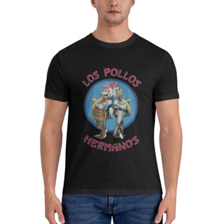 เสื้อยืด พิมพ์ลาย Los Pollos Hermanos Chicken แบบสร้างสรรค์ เป็นที่นิยม ให้เป็นของขวัญได้ สําหรับผู้ชาย