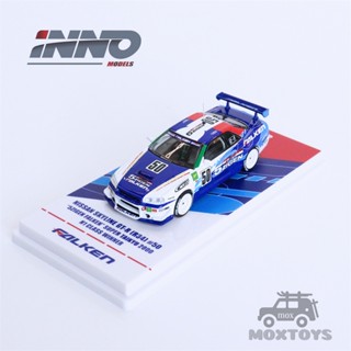 Inno 1:64 NISSAN SKYLINE GTR R34 #โมเดลรถยนต์ 50 5ZIGEN FALKEN ของเล่นสําหรับเด็ก