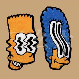 พรมปูพื้น ลาย Trippy Bart Simpson แฮนด์เมด