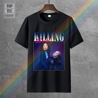 เสื้อยืด พิมพ์ลายหัวกะโหลกสยองขวัญ Killing Eve Tv Show สไตล์ฮาราจูกุ แฟชั่นเรโทร สไตล์โกธิค สําหรับผู้หญิง