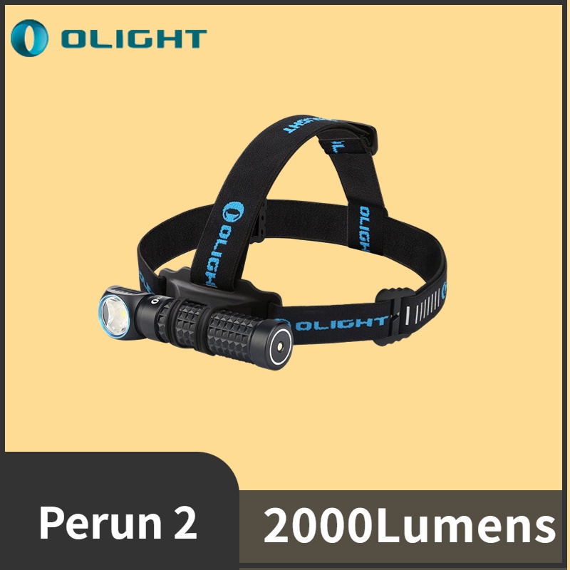 ของแท้ ไฟฉายสวมศีรษะ Olight Perun 2 2000 Lumens 120 เมตร ชาร์จซ้ําได้ พร้อมแบตเตอรี่ 3500mAh 18650 LED