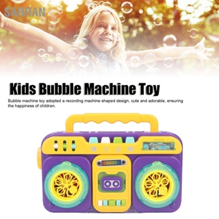 SARRAN Kids Bubble Machine เครื่องบันทึกรูปทรง Hole หมุนได้ Music Light Making Toy