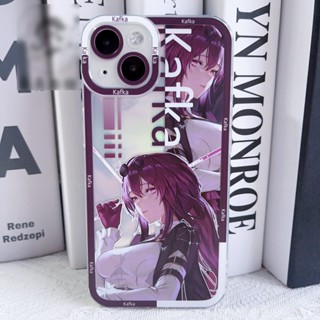 Honkai: Star Rail Kafka Compatible with iPhone 13 Apple 14 promax Angel Eyes Clear Full Wrap Phone Case Soft เคสโทรศัพท์มือถือนิ่ม แบบใส