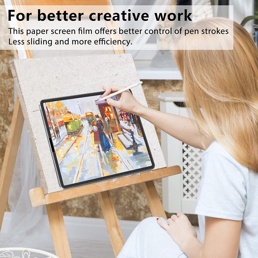 ฟิล์มกันรอยหน้าจอ เนื้อแมตต์ ลายภาพวาด PET สําหรับ Xiaomi Mi Pad 5 6 Pro Pad5 5Pro pad6 11 12.4 Redmi Pad 10.61 2022 - รูปที่ 4