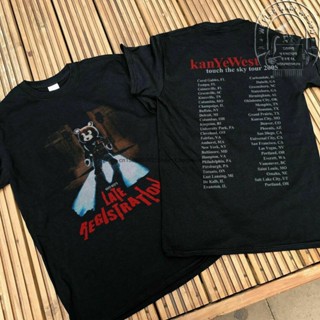 Kanye เสื้อยืดลําลอง แขนสั้น พิมพ์ลาย West Late Registration Tour 2005 สไตล์ฮิปฮอป ไซซ์ S5Xl