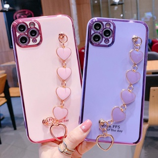 เคสโทรศัพท์มือถือ ซิลิโคนนิ่ม พร้อมสายรัดข้อมือ หรูหรา สําหรับ Samsung Galaxy S8+ S9+ S10+ S10E