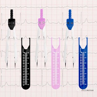 Fol คาลิปเปอร์ EKG สีดํา พร้อมฝาครอบป้องกัน ไม้บรรทัดวัดการเต้นของหัวใจ