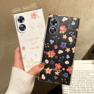 เคสโทรศัพท์มือถือแบบนิ่ม TPU กันรอยกล้อง ลายดอกไม้น่ารัก สําหรับ OPPO A58 OPPOA58 4G