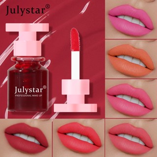 Julystar ลิปสติก ลิปกลอส เพิ่มความชุ่มชื้น ติดทนนาน ไม่จางหาย 6 สี