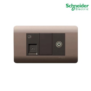 Schneider เต้ารับคอมพิวเตอร์ Cat.6 + เต้ารับโทรทัศน์ 75 โอห์ม+ฝาครอบ รุ่น ZENcelo สั่งซื้อที่ร้าน PlugOn