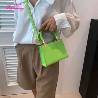 ✿ beginning ✿ Women Messenger Bags Patent Leather Casual Tote Bag Fashion Simple Portable Solid Color Adjustable Straps