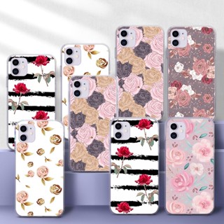 เคสโทรศัพท์มือถือแบบนิ่ม TPU ใส ลายสีโรสโกลด์ 124U สําหรับ Samsung A21S A22 A22S A30S A32 A40S M30 A42 A5 A50 A50S