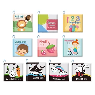 หนังสือผ้าเสริมพัฒนาการ ซักได้ หนังสือกรอบแกรบ ของเล่นสำหรับเด็กเล็ก เล่มเล็กเหมาะพกพา