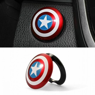 ⚡READYSTOCK⚡Ignition Cover Car Button Cover Captain America Car Decor Ignition Start ABS