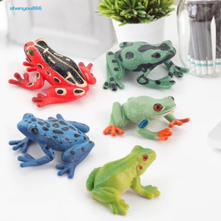 โมเดลฟิกเกอร์กบ Shen-Frog ไม่มีกลิ่น PVC สําหรับตกแต่งบ้าน