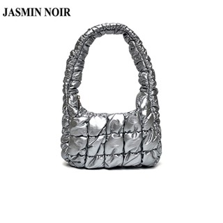 Jasmin NOIR Quilted Padding กระเป๋าสะพายไหล่ กระเป๋าถือ ขนาดเล็ก เรียบง่าย สําหรับสตรี