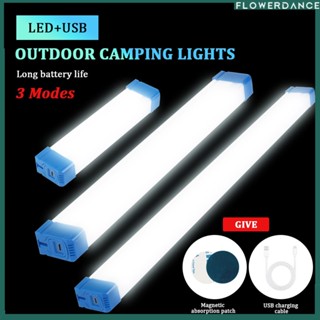 หลอดไฟ Led ยาวกลางคืนแม่เหล็ก17ซม. 32ซม. 52ซม. Usb ชาร์จไฟฉุกเฉินกลางแจ้งแบบพกพายาวแถบไฟฉุกเฉิน Flower