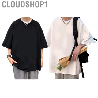 Cloudshop1 Men Round Neck T Shirt  Men Summer Casual Top Loose Fitting All Match  for Outdoors