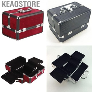 Keaostore Makeup Case Cosmetics Carrying Box 25x17x17cm Large  Storage for Home Salon