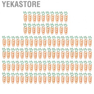 Yekastore Carrot Paper Clips  100 Pieces Small Paper Clips Nonslip Rustproof  for Paper