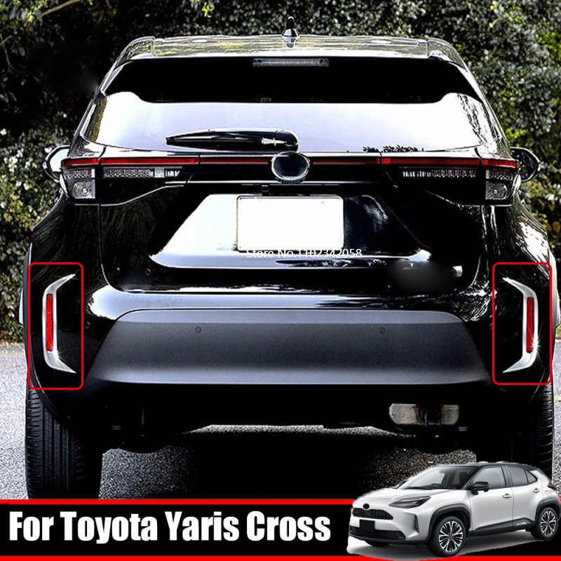 สติกเกอร์กรอบไฟตัดหมอก ABS สีดํา สําหรับ Toyota Yaris Cross 2020 2021