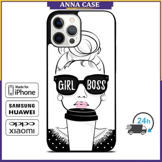 เคสโทรศัพท์มือถือ ลาย Girl Boss สําหรับ iPhone 14 Pro Max 13 Pro Max Samsung Galaxy Note10+ S21Ultra