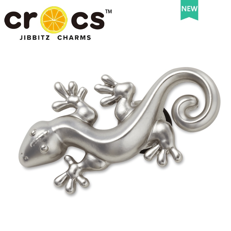 Jibbitz Crocs charms หัวเข็มขัดโลหะ สีเงิน เครื่องประดับ สําหรับรองเท้า Crocs 2023 DIY