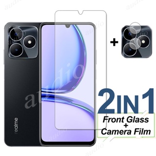 2in1 ฟิล์มกระจกนิรภัยกันรอยหน้าจอ HD นิ่ม กันรอยเลนส์กล้อง สําหรับ realme C53 nfc C55 Narzo N53 Realmy realme C 53 55 RealmeC53 nfc RealmeC55