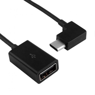 Xiwai สายเคเบิล USB-C Type-C เป็น USB 2.0 ตัวเมีย 90 องศา สีดํา สําหรับโทรศัพท์มือถือ แท็บเล็ต แล็ปท็อป