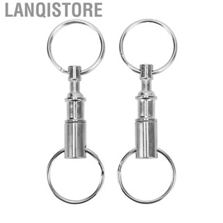 Lanqistore Double Split Ring Key Ring  Dual Quick Release Keyring 2PCS Portable  for Belt