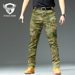 Eaglade กางเกงคาร์โก้ยุทธวิธี สําหรับผู้ชาย CP Camo Ix9