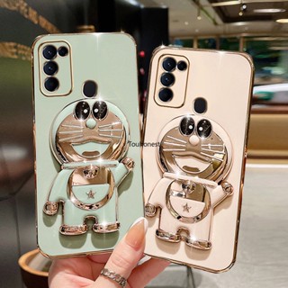 เคส infinix Hot 10 Play เคส infinix Hot 10S NFC เคส infinix Hot 10T Casing infinix Hot 11 Play Case infinix Note 12 Pro Case infinix Note 12 Vip Case Cartoon Jingle Cat Cute Anime Doraemon Folding Stand Phone Holder Cover Cassing Case TD โทรศัพท์มือถือ