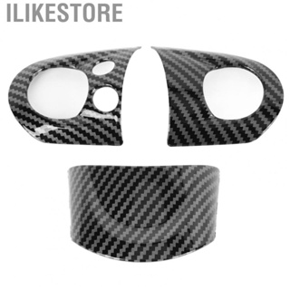 Ilikestore Steering Wheel Trim  ABS Plastic  Scratch Simple Installation Stylish 3pcs Steering Wheel Panel Cover  for Cooper R54 R55 R56 R60