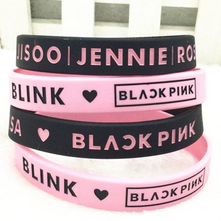 สร้อยข้อมือซิลิโคน ลาย blackpink lisa สไตล์เกาหลี สําหรับผู้ชาย และผู้หญิง