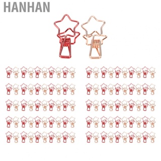 Hanhan Office Binder Clips  Strong Clamping Force Star Shape Binder Clips  for Tickets