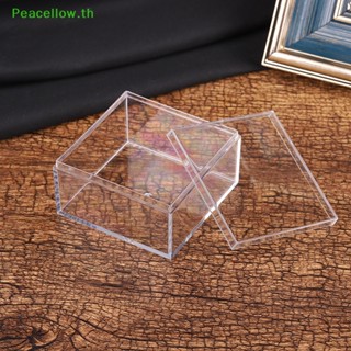 Peacellow กล่องอะคริลิคใส พร้อมฝาปิด พลาสติก สําหรับจัดเก็บอาหาร ลูกกวาด ฟิกเกอร์ ของเล่น TH