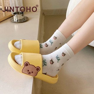 Jintoho รองเท้าแตะชายหาด กันน้ํา กันลื่น ลายหมี ไซซ์ 36-45 5008