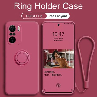 เคสซิลิโคนนิ่ม พร้อมแหวนแม่เหล็ก กันกระแทก สําหรับ Xiaomi Redmi K40 K30 Pro Mi Poco F3 Poco F2 Pro