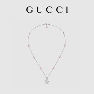 [พร้อมส่ง] Gucci GUCCI สร้อยคอเงิน ประดับไข่มุก