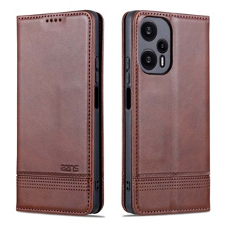 เคสโทรศัพท์มือถือหนัง PU ฝาพับ พร้อมช่องใส่บัตร และขาตั้ง สําหรับ Redmi Note 12 Turbo 5G Xiaomi POCO X5 F5 Note12 Note12